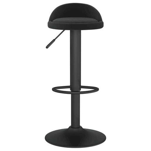 vidaXL Bancos de bar 2 pcs veludo preto