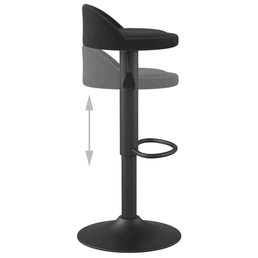 vidaXL Bancos de bar 2 pcs veludo preto