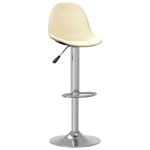 vidaXL Bancos de bar 2 pcs tecido cor creme