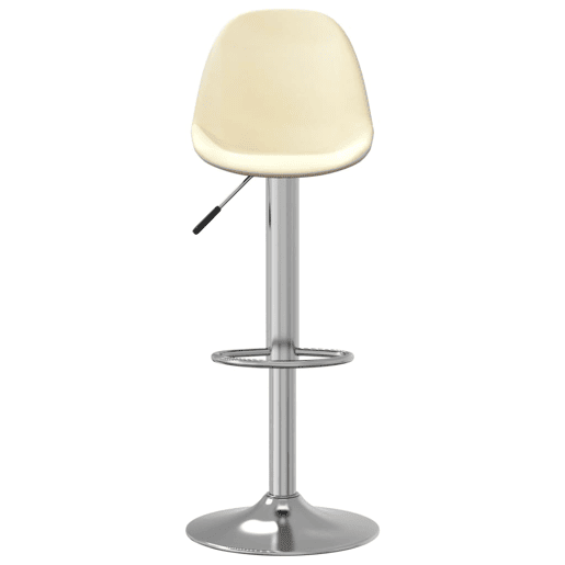 vidaXL Bancos de bar 2 pcs tecido cor creme