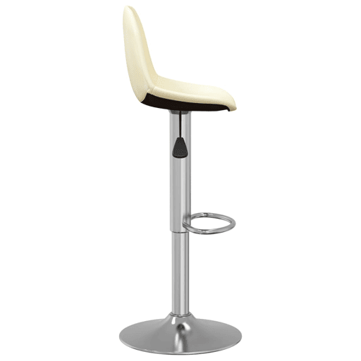 vidaXL Bancos de bar 2 pcs tecido cor creme