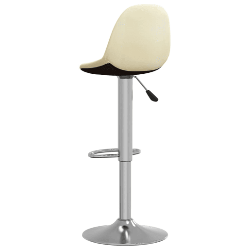 vidaXL Bancos de bar 2 pcs tecido cor creme