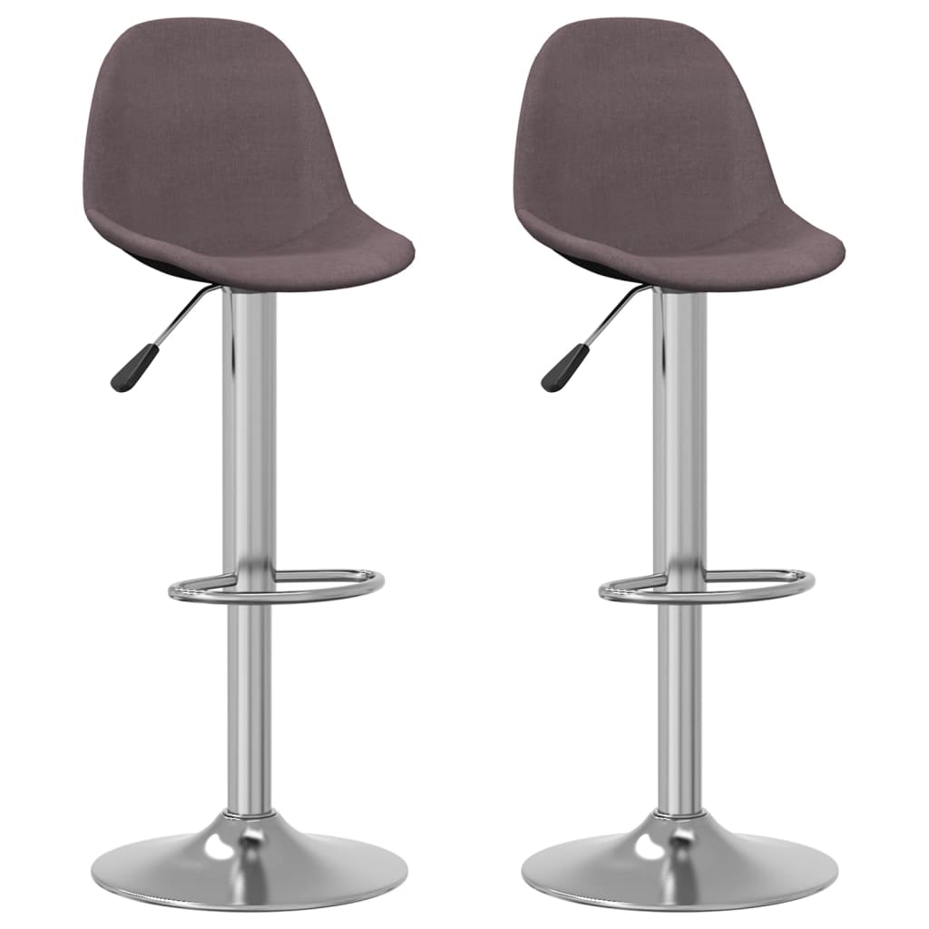 Vidaxl taburetes de cocina 2 unidades tela gris taupé