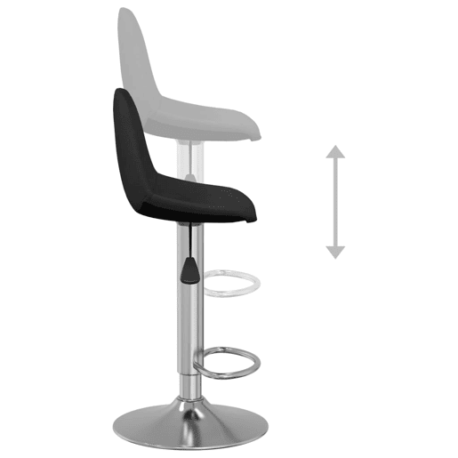 vidaXL Bancos de bar 2 pcs tecido preto vidaXL Bancos de bar 2 pcs tecido preto