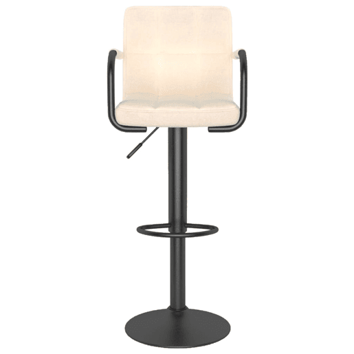 vidaXL Bancos de bar 2 pcs tecido cor creme vidaXL Bancos de bar 2 pcs tecido cor creme