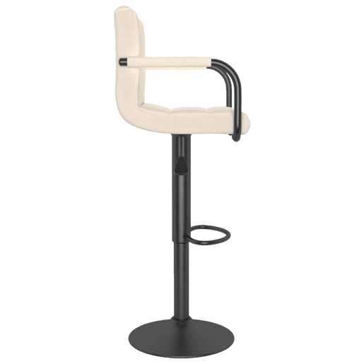 vidaXL Bancos de bar 2 pcs tecido cor creme vidaXL Bancos de bar 2 pcs tecido cor creme