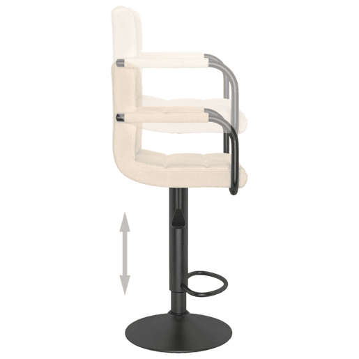 vidaXL Bancos de bar 2 pcs tecido cor creme vidaXL Bancos de bar 2 pcs tecido cor creme