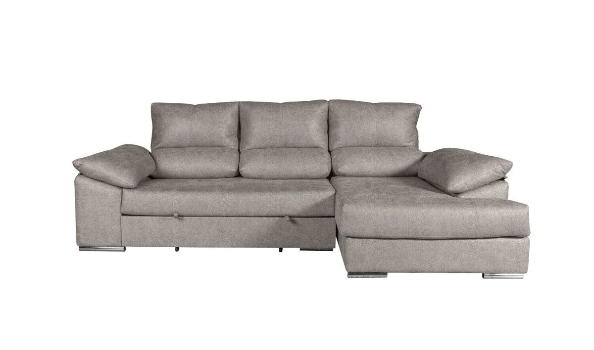 Sofa Cama Chaise Longue Daniel Cemento