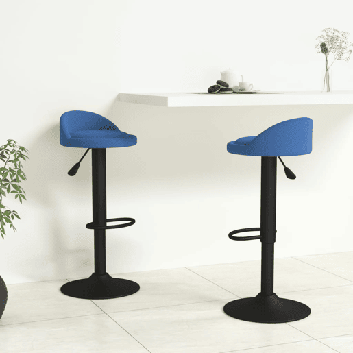 vidaXL Bancos de bar 2 pcs veludo azul vidaXL Bancos de bar 2 pcs veludo azul