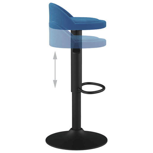 vidaXL Bancos de bar 2 pcs veludo azul vidaXL Bancos de bar 2 pcs veludo azul