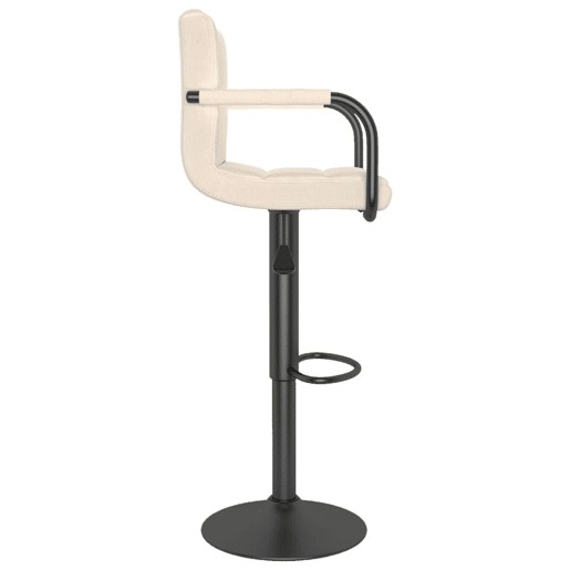 vidaXL Banco de bar tecido cor creme
