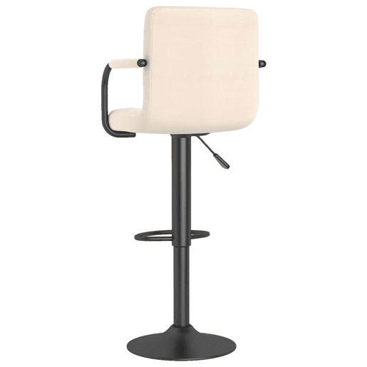vidaXL Banco de bar tecido cor creme