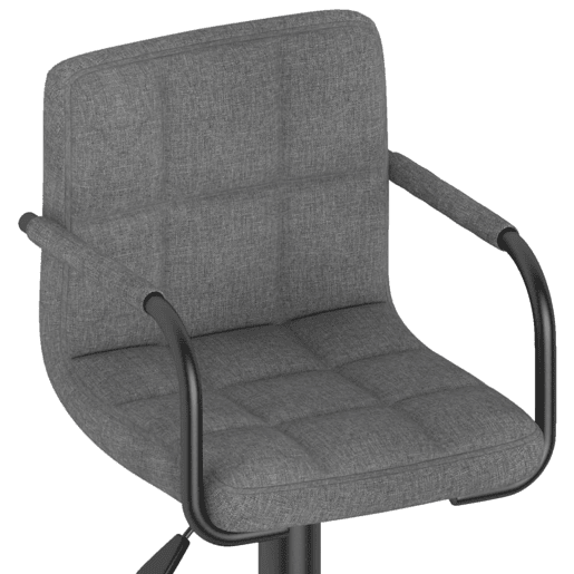 vidaXL Banco de bar tecido cinzento-claro vidaXL Banco de bar tecido cinzento-claro