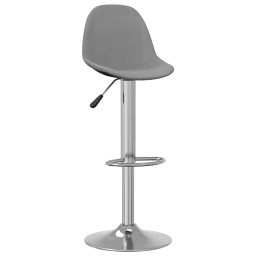 vidaXL Bancos de bar 2 pcs tecido cinzento
