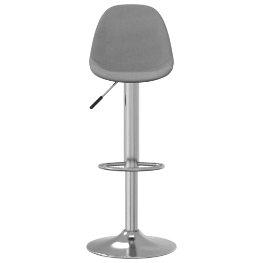 vidaXL Bancos de bar 2 pcs tecido cinzento