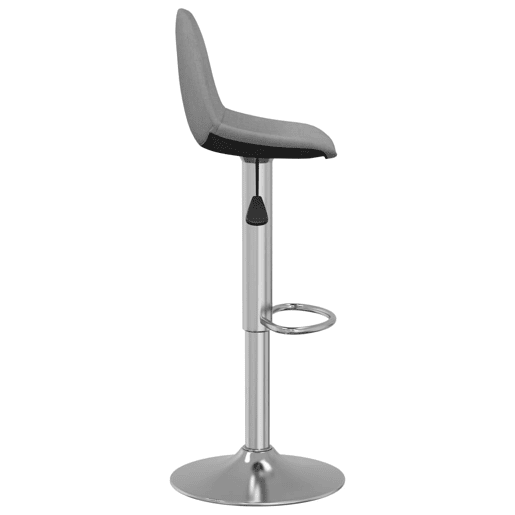 vidaXL Bancos de bar 2 pcs tecido cinzento