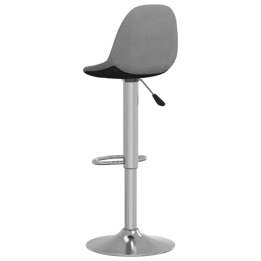 vidaXL Bancos de bar 2 pcs tecido cinzento