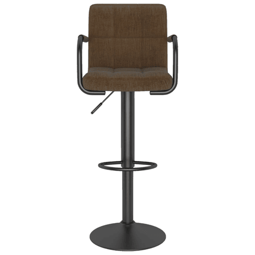 vidaXL Bancos de bar 2 pcs tecido castanho