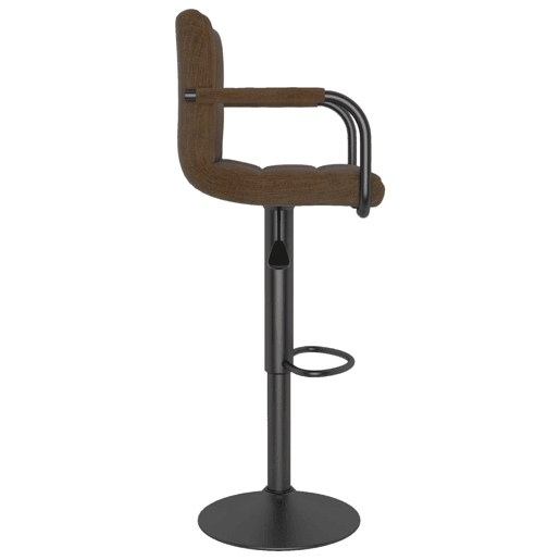 vidaXL Bancos de bar 2 pcs tecido castanho