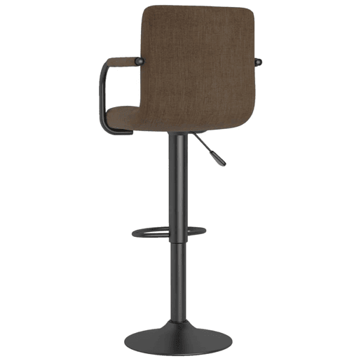 vidaXL Bancos de bar 2 pcs tecido castanho