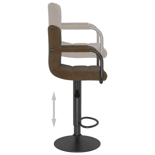 vidaXL Bancos de bar 2 pcs tecido castanho