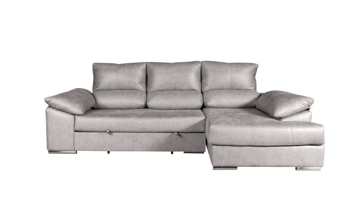 Sofa Cama Chaise Longue Daniel Gris Claro