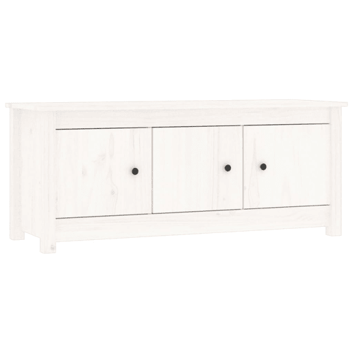 vidaXL Sapateira 110x38x45,5 cm pinho maciço branco vidaXL Sapateira 110x38x45,5 cm pinho maciço branco