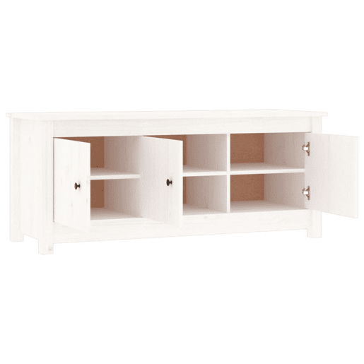 vidaXL Sapateira 110x38x45,5 cm pinho maciço branco vidaXL Sapateira 110x38x45,5 cm pinho maciço branco
