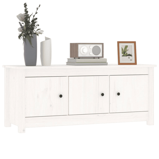 vidaXL Sapateira 110x38x45,5 cm pinho maciço branco vidaXL Sapateira 110x38x45,5 cm pinho maciço branco