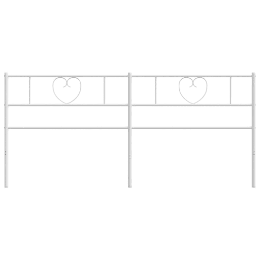 vidaXL Cabeceira de cama 200 cm metal branco vidaXL Cabeceira de cama 200 cm metal branco