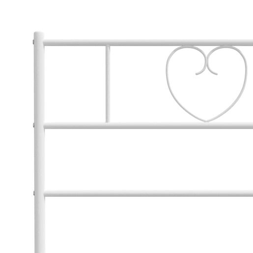 vidaXL Cabeceira de cama 200 cm metal branco vidaXL Cabeceira de cama 200 cm metal branco