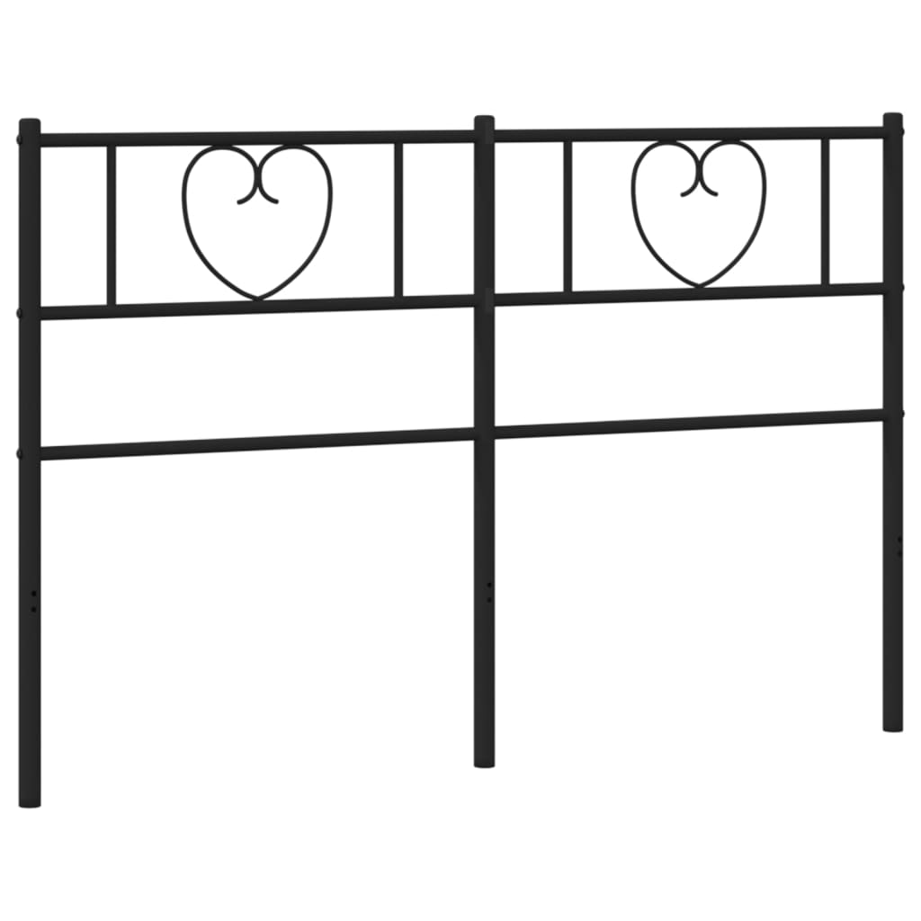 Vidaxl cabecero de metal negro 135 cm