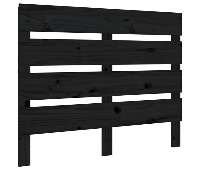 Vidaxl cabecero de cama madera maciza de pino negro 100x3x80 cm