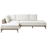 Sofá de canto MYKEN Tecido Branco creme 3 lugares à direita