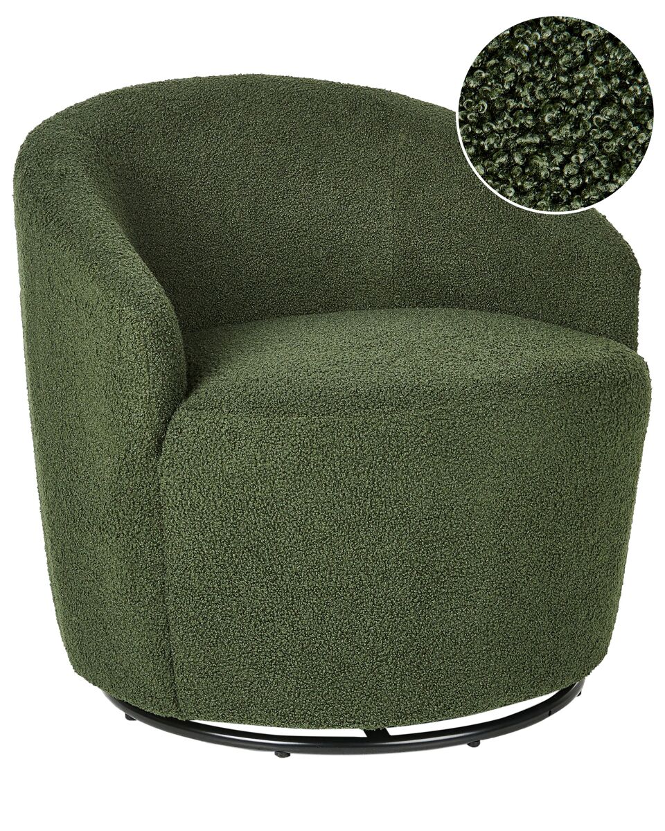 Beliani Sillón DAVIK Verde Oscuro