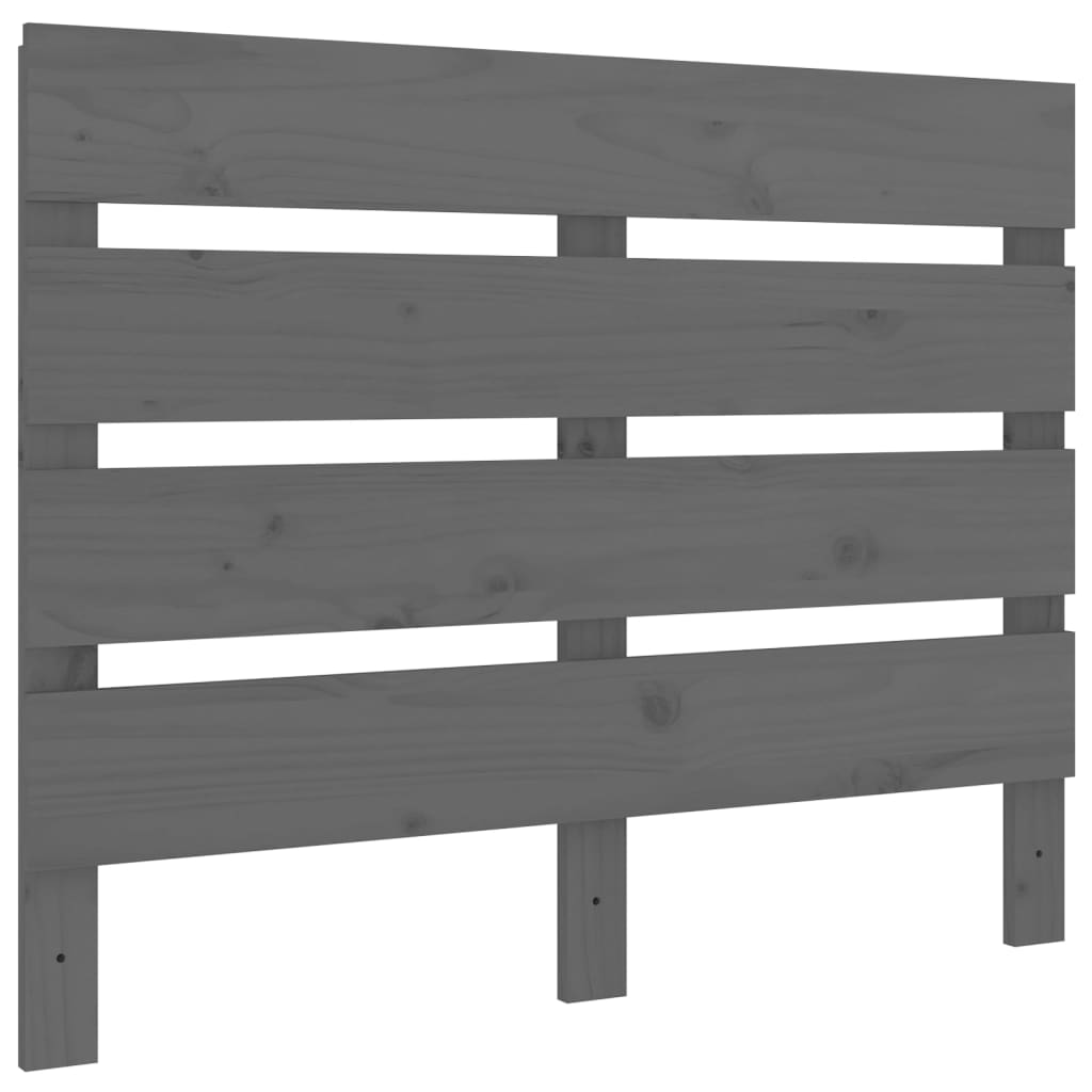 Vidaxl cabecero de cama madera maciza de pino gris 100x3x80 cm