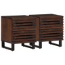 vidaXL Mesas de cabeceira 2 pcs 40x34x46 cm madeira mangueira maciça