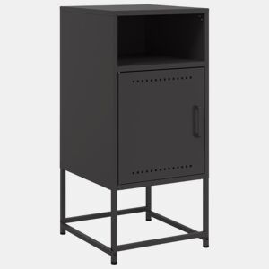 vidaXL Mesa de cabeceira 36x39x78 cm aço preto