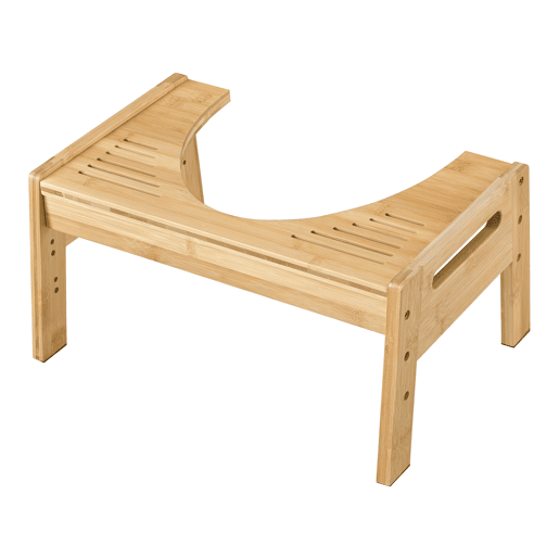Banco de sanita com degrau Kalajoki bambu regulável em altura 21 x 42 x 30 cm natural en.casa Banco de sanita com degrau Kalajoki bambu regulável em altura 21 x 42 x 30 cm natural en.casa
