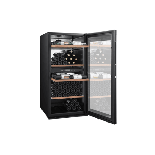 Cave de Vinho conectada CLIMADIFF MILLESIME140DB até 138 garrafas 2 com zonas de temperatura