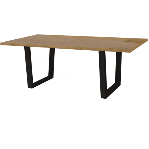 Mesa de jantar Hollywood - 200 x 100 x 76 cm - cor: Carvalho  Preto