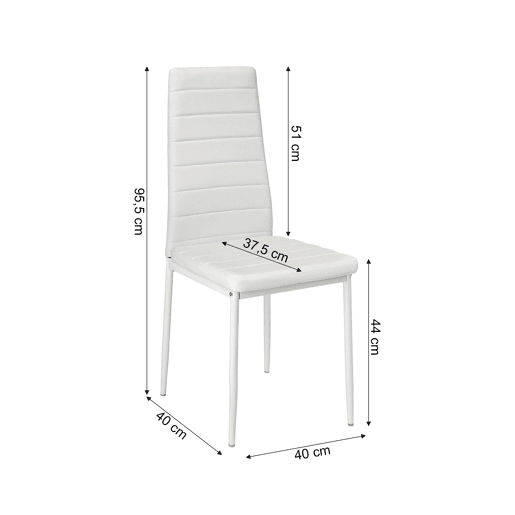 Mesa extensível de vidro + cadeiras de couro sintético Mesa extensível de vidro + cadeiras de couro sintético