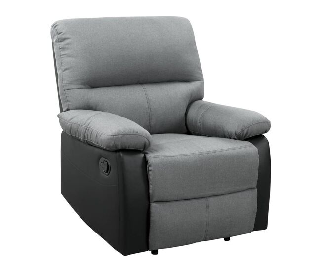 Sillón reclinable lincoln - negro/gris oscuro