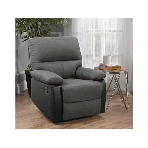 Poltrona de relaxamento Lincoln - 90 x 89 x 103 cm - PretoCinza escuro