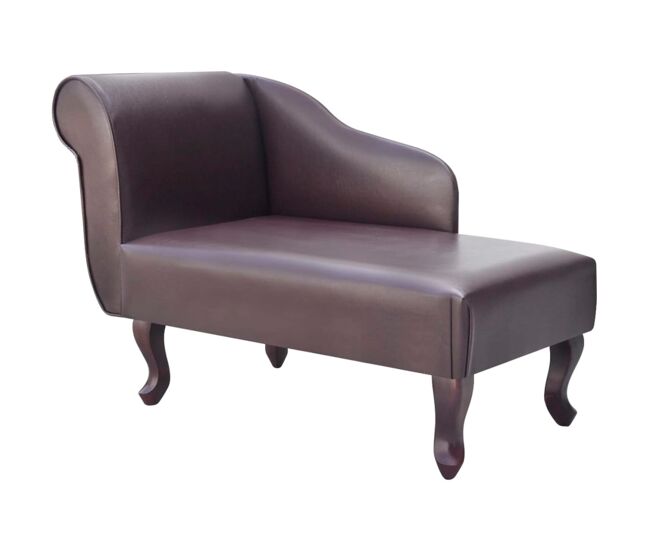Vidaxl diván de cuero sintético marrón