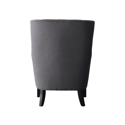 Poltrona Escandinava Tecido Duchesse - 76 x 83 x 100,5 cm - Cinza