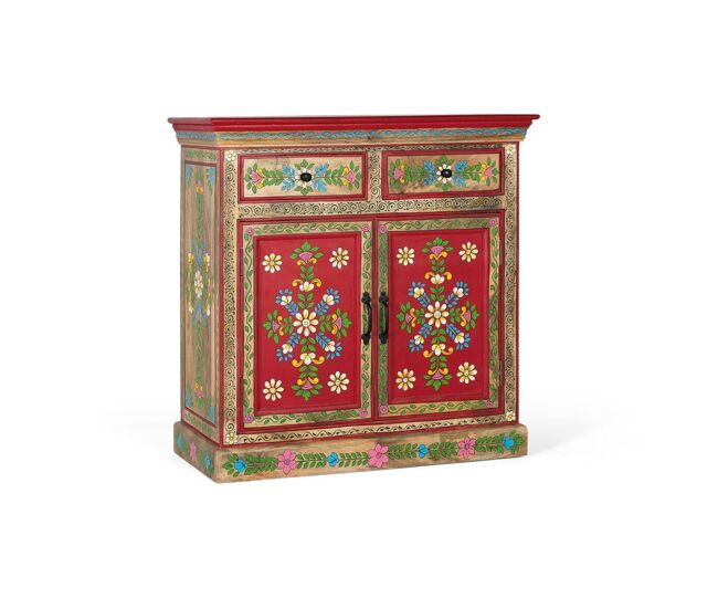 Aparador alexandra house living multicolor madera de mango 90 x 90 x 38 cm