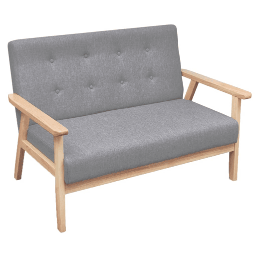 vidaXL Conjunto de sofás 3 pcs tecido cinzento claro vidaXL Conjunto de sofás 3 pcs tecido cinzento claro