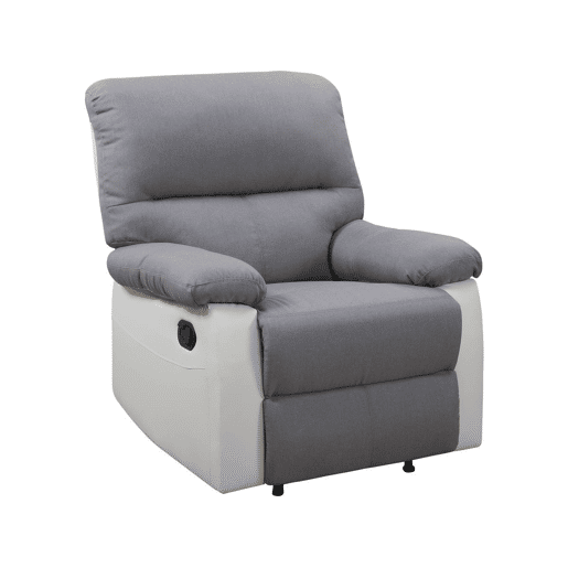 Poltrona de relaxamento Lincoln - 90 x 89 x 103 cm - BrancoCinza claro