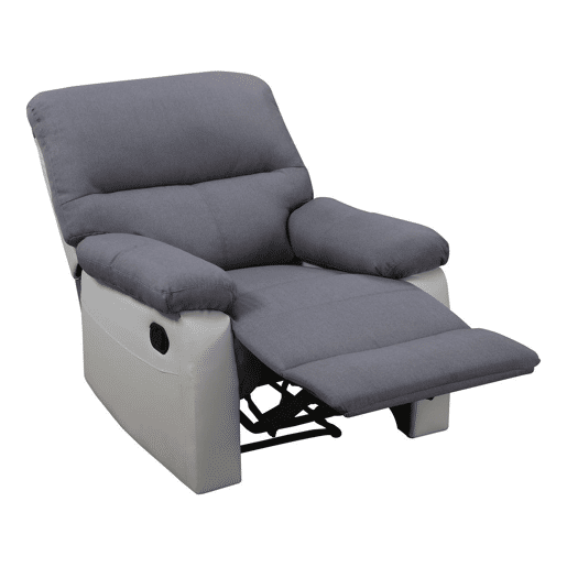 Poltrona de relaxamento Lincoln - 90 x 89 x 103 cm - BrancoCinza claro
